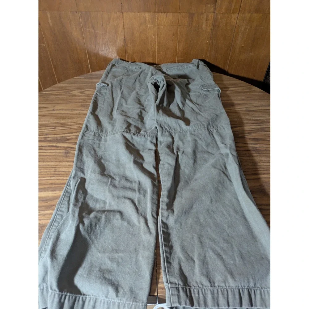 Dockers Premium Mens Cargo Pants 34x34 Olive Green Straight Fit Cotton Utility